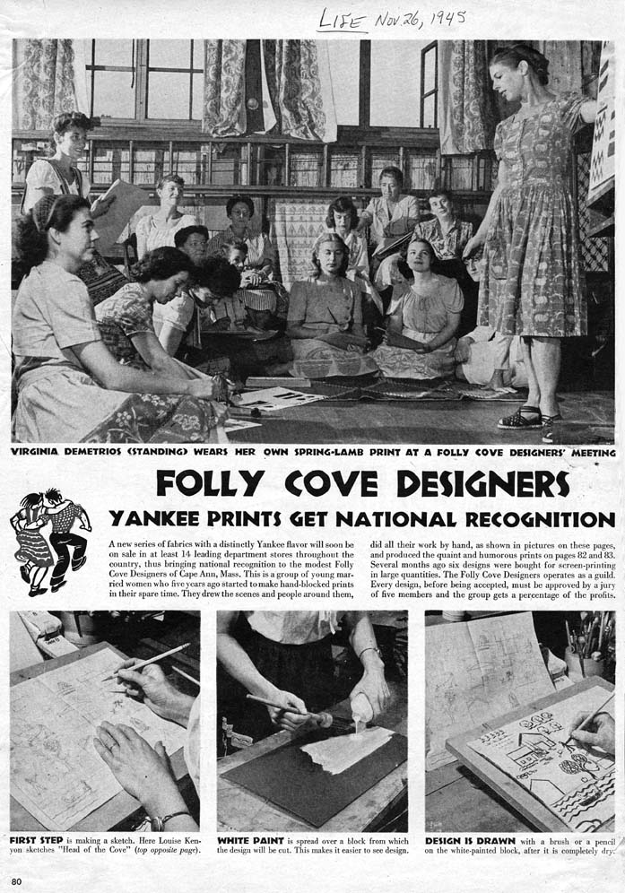 Folly Cove Designers block printing
