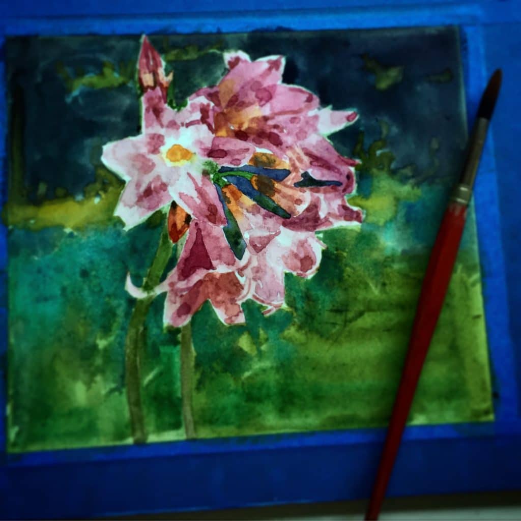 painting-flowers-in-watercolor