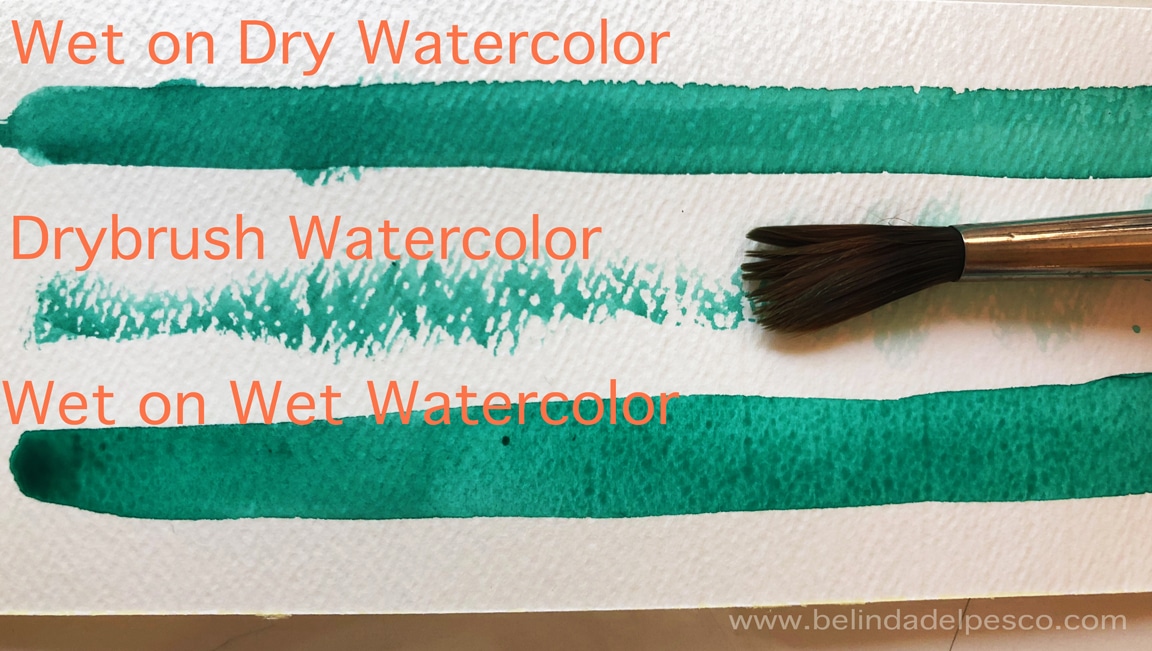 dry brush watercolor painting techniques
