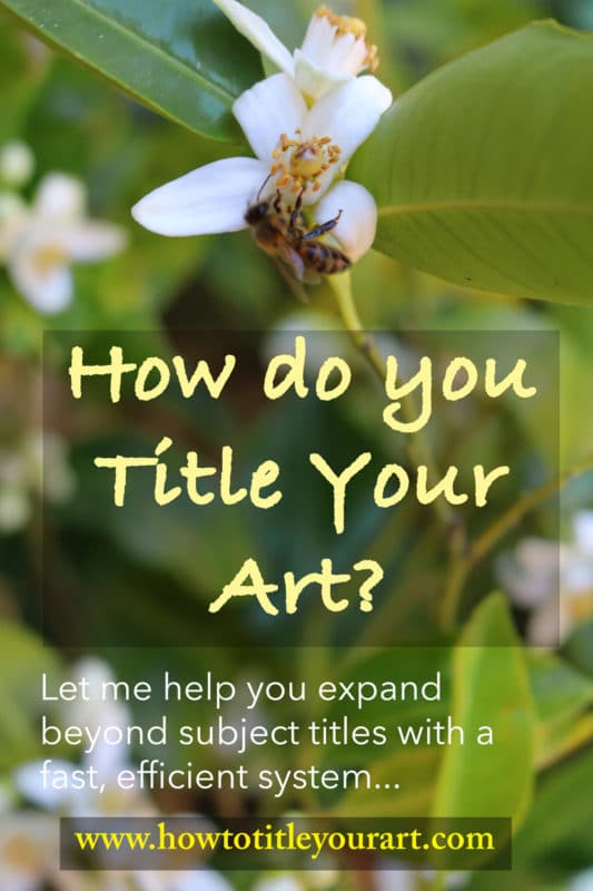 how to title your art graphic with links to the online course