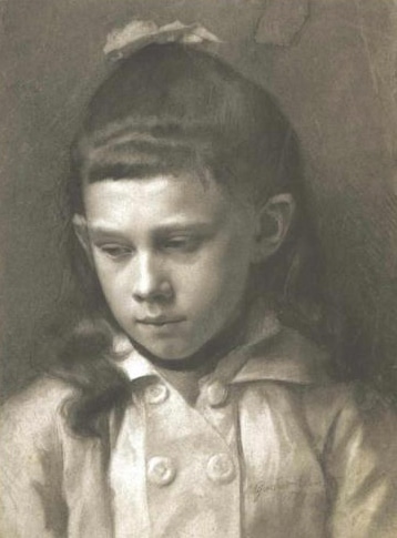 one of gustav klimt's early pencil portraits