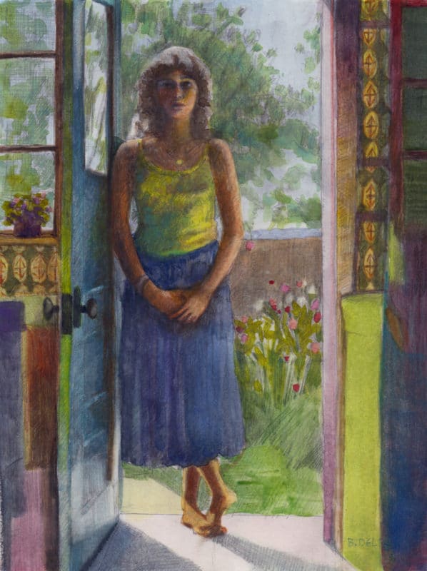 watercolor portrait using glazing techniques