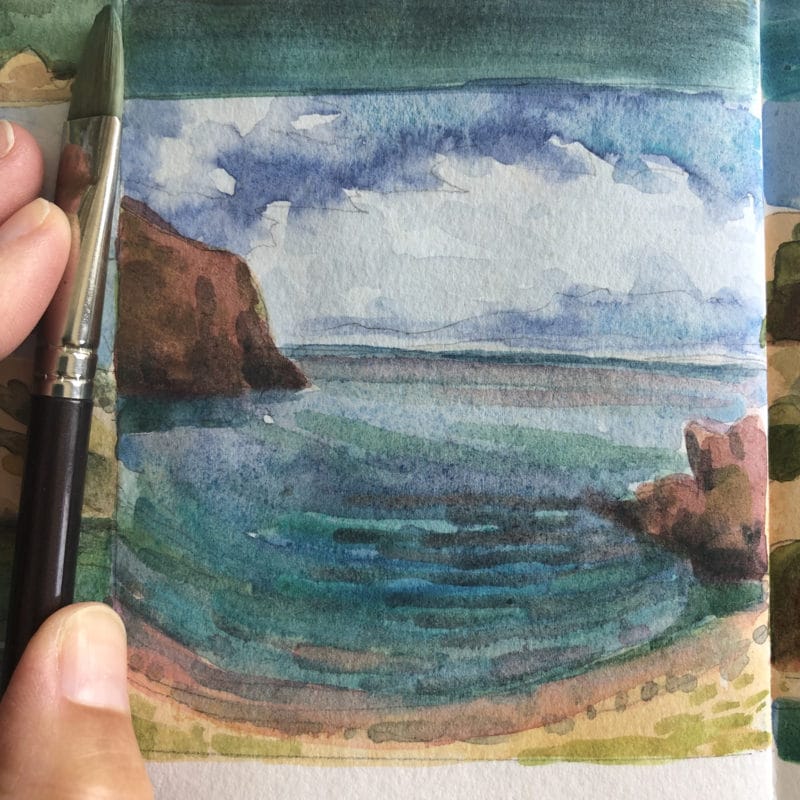 Small Watercolor Sketchbook, Painting Sketch