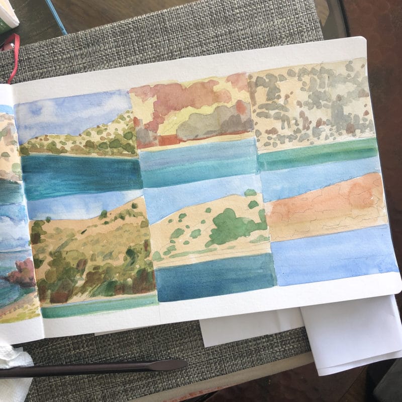 Watercolor landscape studies